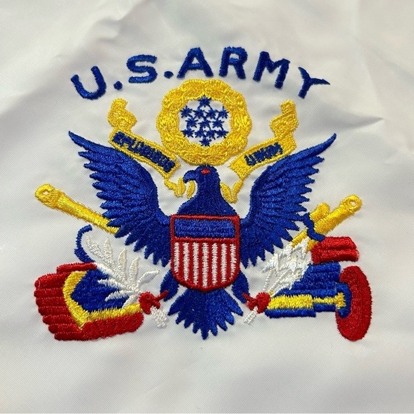 Lot of 2 Vintage Americana Patriotic USA Army Scarves - Picture 3 of 11